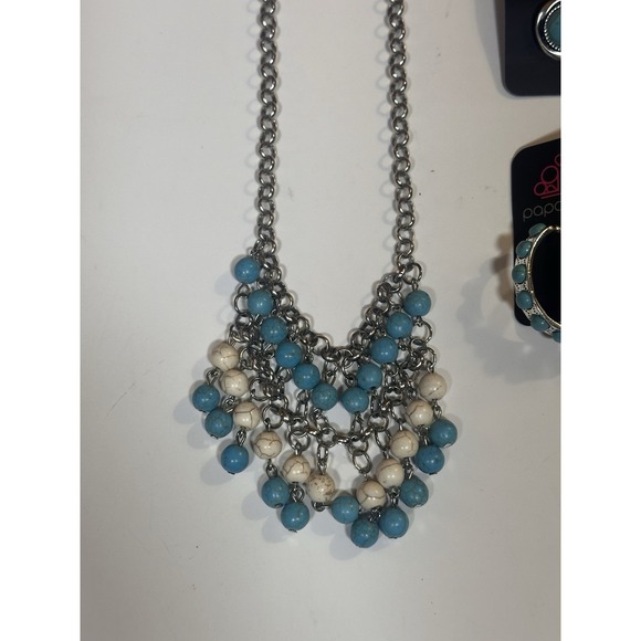 Paparazzi Jewelry Set Western/Turquoise Earring Necklace Lot of 6 New Never Worn - Picture 5 of 7